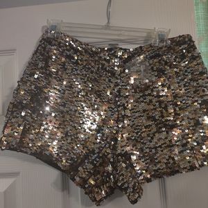 Sparkly cocktail shorts